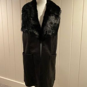 Express Faux fur long vest